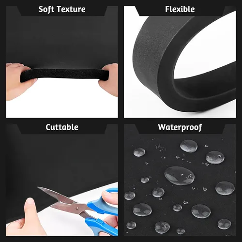 Vista 4 de Hojas acolchadas de espuma adhesiva de celda cerrada, láminas de espuma de neopreno autoadhesivas, almohadillas de espuma adhesivas, almohadillas