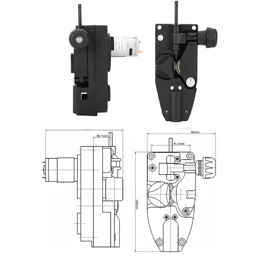 Vista 3 de Alimentador de alambre de soldador, DC 24V 10W Mig Soldador Roll Motor de alimentación de alambre 0.8/1.0 (mm) Máquina alimentadora de alambre
