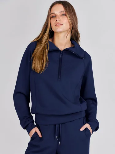 Vista 8 de ANRABESS Women 2 Piece Outfits Sweatsuit Set 2023 Fall Oversized Half Zip Sweatshirt Wide Leg Sweatpant Lounge Set Tracksuit