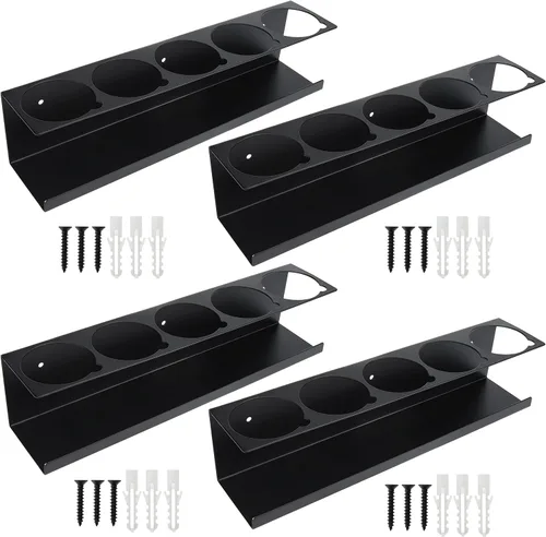 Vista 13 de RealPlus Soporte para latas de aerosol, organizador de 4 latas, soporte de acero resistente montado en la pared para garaje y espacio de trabajo