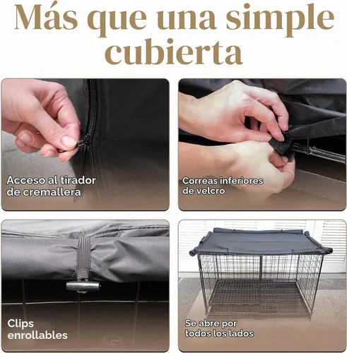 Vista 3 de Funda para jaula de perro de 36 pulgadas, con bolsa de almacenamiento