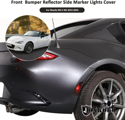 Vista 4 de Cubierta de marco de lámpara de faros traseros de automóvil para Mazda MX-5 ND 2015-2023 Reflector de parachoques, luces de marcador lateral