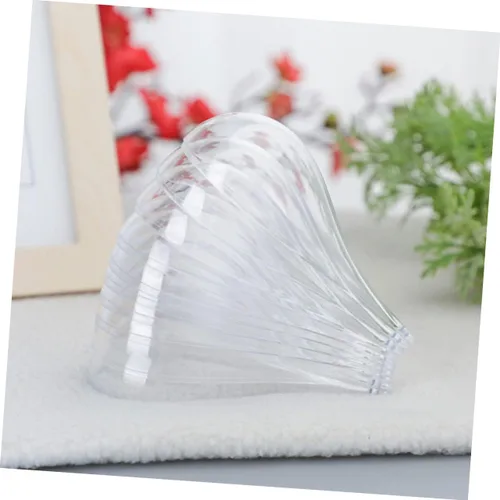 Vista 8 de BESTOYARD Decoración navideña, 32 bolas de adorno transparentes, adornos transparentes, adornos de árbol, adornos de plástico transparente, adornos