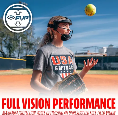 Vista 9 de Franklin Sports Softball Face Mask for Fielders - Girls Youth Face Shield for Infielders - Kids Fielding Guard for Fastpitch + Slowpitch Softball