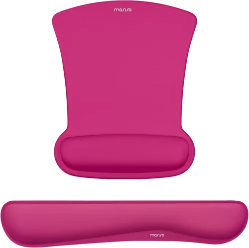 Vista 22 de MOSISO Juego de Reposamuñecas para Teclado y Mouse, Alfombrilla Ergonómica con Base Antideslizante para Alivio del Dolor en Casa/Oficina y Escritura