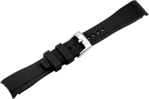 Vista 2 de YISIWERA Correa de reloj de silicona de alta calidad con extremos curvados universales de goma para hombres y mujeres de 0.709in, 0.787in, 0.866in