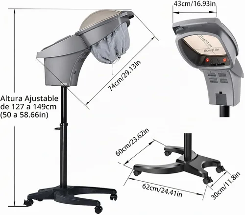 Vista 2 de Vaporizador de pelo nano profesional de salón para acondicionamiento