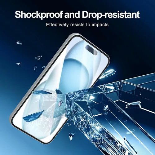 Vista 48 de NEW'C Paquete de 3 protectores de pantalla de privacidad para iPhone Air/iPhone 17 Air (6.5 pulgadas), película de vidrio templado antiespía