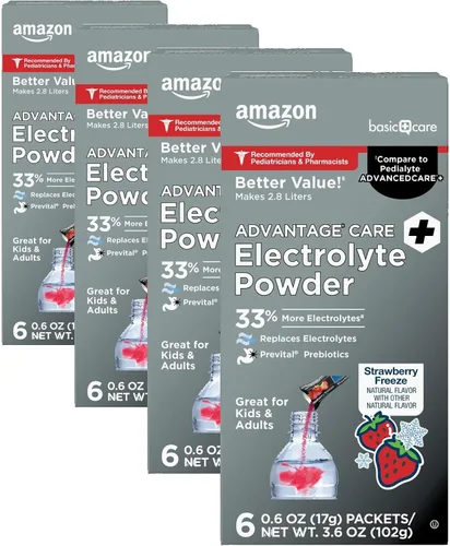 Vista 11 de Amazon Basic Care Advantage Care - Paquetes de electrolitos en polvo para rehidratación, Berry Frost, 6