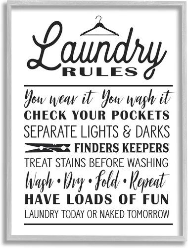 Vista 25 de Alexa Do Laundry Funny' Arte Giclée enmarcado Stupell Industries Negro, 11 x 14 pulgadas, fácil de colgar y resistente, fabricado en Estados