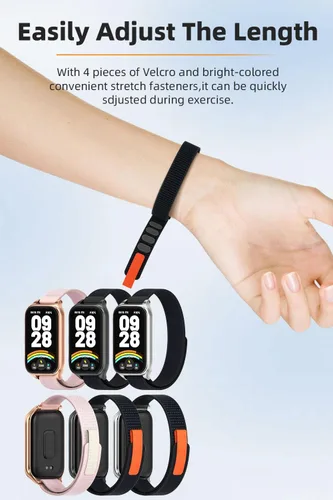 Vista 6 de Correa de repuesto de nailon para reloj, accesorios de pulsera inteligente para Amazfit 7 Fit Band