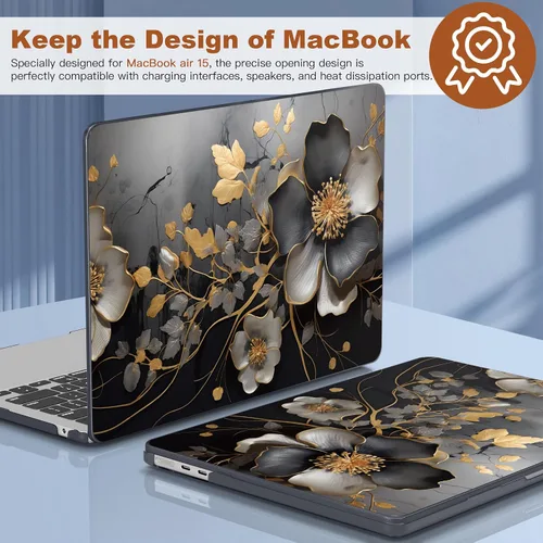 Vista 5 de CISSOOK Funda para MacBook Air de 15 pulgadas M2 M3 M4 M5 2023 2024 2025 2026