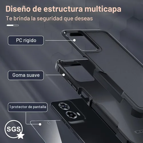 Vista 2 de Funda compatible con Moto G 5G 2024, cuerpo completo, resistente