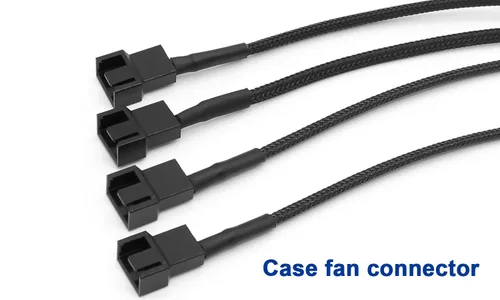 Vista 6 de Molex - Adaptador de ventilador de 4 pines para carcasa de PC de 3 pines y 4 pines, ventiladores de refrigeración de 12 V, cable de alimentación