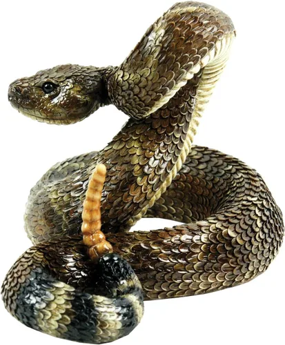 Vista 5 de Michael Carr Designs Western Diamondback Rattlesnake L - Figura de serpiente para exteriores, para jardines, patios y césped (80057), color marrón