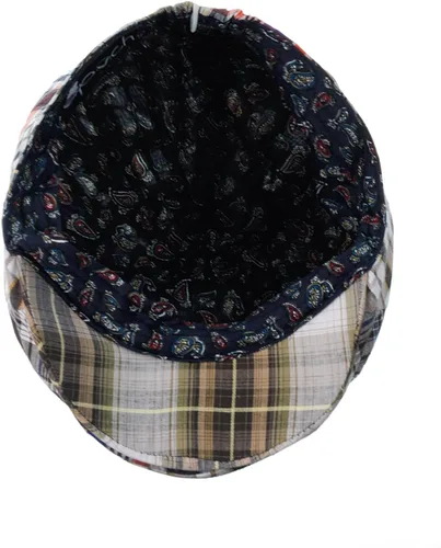 Vista 5 de NYFASHION101 Gorra de hiedra con botones multicolor a cuadros patchwork pato Bill Newsboy