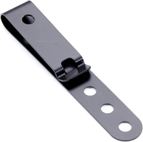 Vista 24 de HolsterSmith - Clip universal de metal para cinturón para hacer fundas, modelo 5, (3 agujeros), color negro táctico