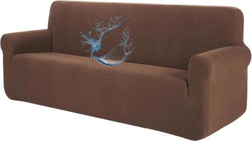 Vista 39 de Funda de sofá impermeable en forma de L, elástica, gruesa, antideslizante y suave, fundas para sofás de 1 plaza para un fácil cuidado, funda