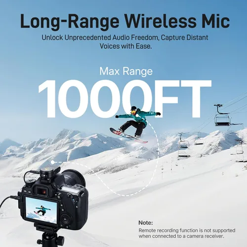 Vista 5 de MAONO T5 Micrófono Lavalier Inalámbrico para Cámara (2 TX+1 RX+Estuche Charing) Magnetic Lapel Mini Mic with 48khz/24bit Audio, AI Noise