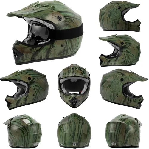 Vista 113 de SLMOTO - Casco DOT para niños y jóvenes, casco de motocross para todoterreno y calle, casco de motocicleta, casco de bicicleta de tierra, motocross