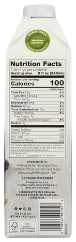 Vista 2 de Elmhurst, Leche de pistacho Barista, 32 Fl Oz