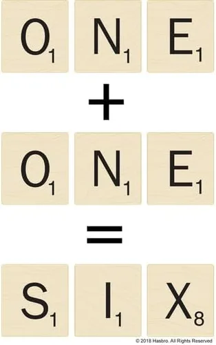 Vista 4 de CafePress Scrabble One Plus One Six - Taza de café de cerámica, taza de té, 20 onzas