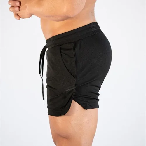 Vista 3 de Pantalones cortos de gimnasio para hombre, pantalones cortos de entrenamiento de gimnasio de 3 pulgadas, pantalones cortos ajustados