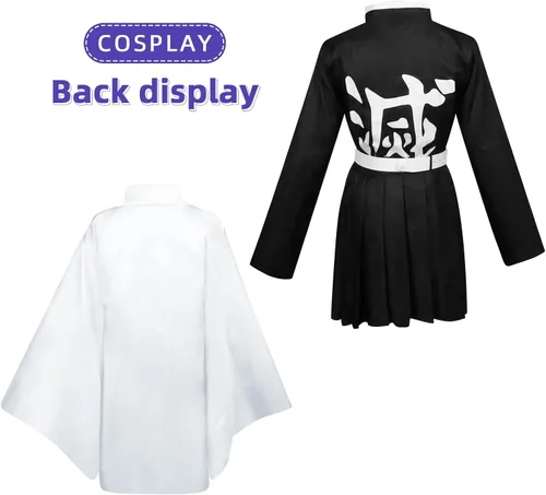 Vista 4 de Disfraz de cosplay de Demon Slayer traje completo de anime para fiesta de Halloween Kamado Nezuko Shinobu Tanjirou Zenitsu para hombre y mujer