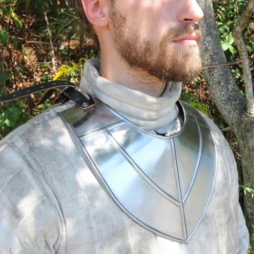 Vista 7 de Gorget de guerra de asedio medieval 0.63 oz Armadura