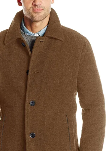 Vista 3 de Cole Haan Men's Button Up Wool Plush Car Coat