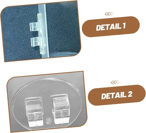Vista 3 de BETOOKY 4 Pack Adhesive Hooks PE Wall Mount for Bathroom Corner Shelves