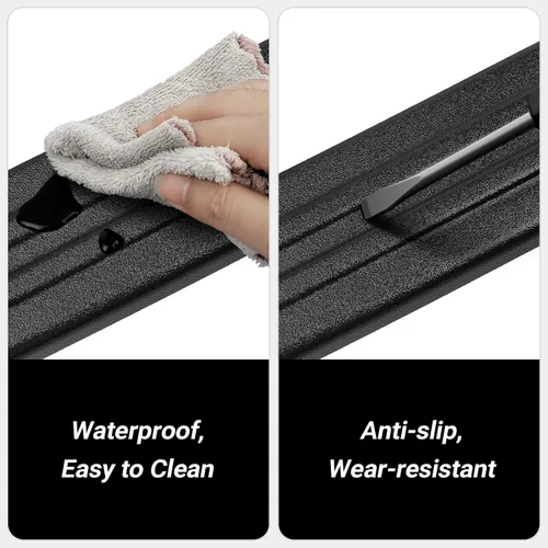 Vista 6 de 4 protectores de umbral de puerta compatibles con Lexus 2015-2021 NX NX200t/NX300/NX300h, accesorios de material plástico ABS negro mate