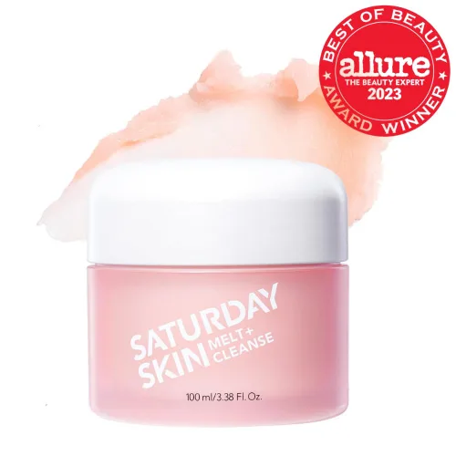 Vista 2 de Saturday Skin Melt Cleanse - Bálsamo removedor de maquillaje, limpieza diaria, bálsamo facial a aceite, lavado de doble cara, vegano, quitar