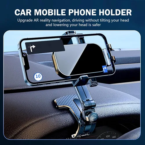 Vista 6 de Shakas Soporte central para teléfono celular para salpicadero, soporte para teléfono de automóvil, soporte de navegación con diseño de recogida