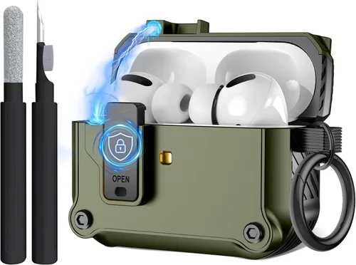 Vista 33 de Maxjoy Funda para AirPods Pro 3 (2025), funda protectora rígida compatible con Airpods Pro de 3ª generación con kit de limpiador de llavero