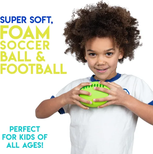 Vista 6 de Franklin Sports Kids Mini Foam Sports Balls - Indoor + Outdoor Soft Foam Toy Balls for Kids - Perfect Backyard + Practice - Mini