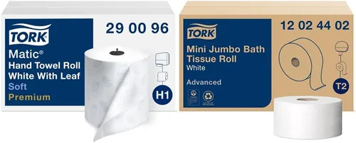 Vista 20 de Tork Matic Paper - Rollo de toalla de mano Natural H1, universal, 100% fibra reciclada, 6 rollos x 700 pies, 290088