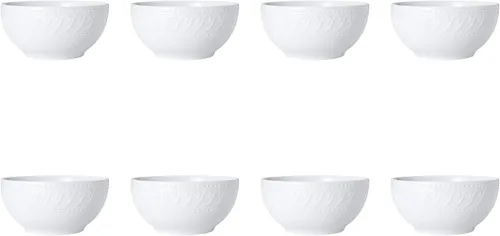 Vista 9 de Pfaltzgraff Sylvia - Juego de vajilla de 32 piezas en color blanco, servicio para 8, platos, cuencos y tazas de gres resistente, aptos