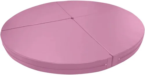 Vista 6 de Tapete de choque de poste – 3.9 ft/4.9 ft/5.2 ft/6.6 ft redondo plegable esterilla de baile de poste, esterillas portátiles de yoga para ejercicios
