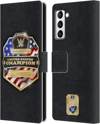 Vista 47 de Head Case Designs Officially Licensed WWE Cruiserweight Champion Title Belts Leather Wallet Case Compatible with Samsung Galaxy A07 4G Campeón