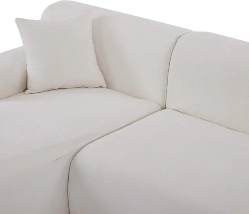 Vista 6 de Sofá combinado de 2 piezas, moderno sofá modular grande en forma de L, juego de sofá diván de tela de felpilla para sala de estar, dormitorio