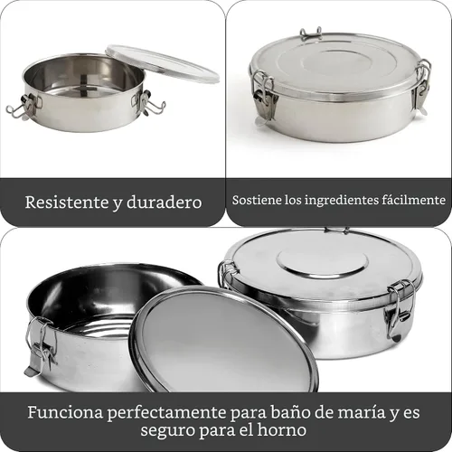 Vista 4 de [Usado] IMUSA USA PHI-T9220 molde para flan de acero inoxidable, 1,5 cuarto de galón, plateado