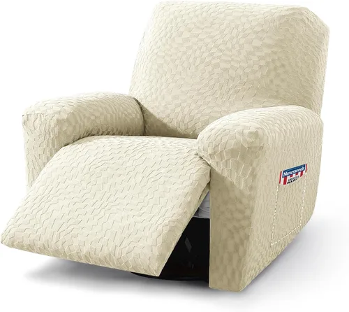 Vista 30 de ZNSAYOTX 2026 Funda elástica para sillón reclinable de 3 piezas (61 cm-94 cm) Fundas súper suaves para silla reclinable con bolsillo grande y lazos