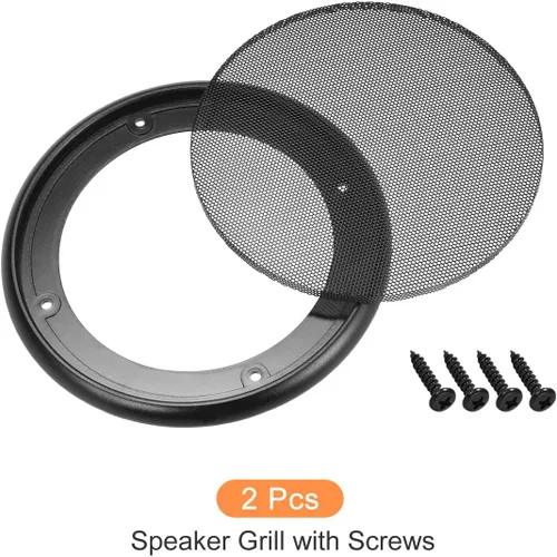 Vista 6 de Cubierta de rejilla de altavoz de malla blanca protector de parrilla de subwoofer (con tornillos), [para bricolaje de audio doméstico] - 4 pulgadas