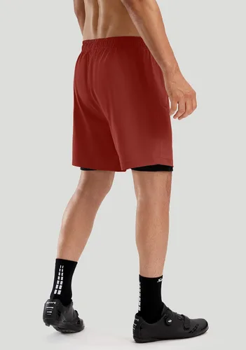 Vista 3 de Bikewa Pantalones cortos de ciclismo de montaña para hombre, con acolchado 3D, ajuste holgado, MTB para montar en bicicleta, ciclismo, ciclismo