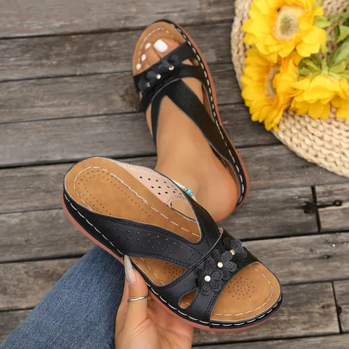Vista 6 de Ladmiple - Sandalias ortopédicas para mujer, cómodas para caminar, informales, para verano, con soporte para el arco