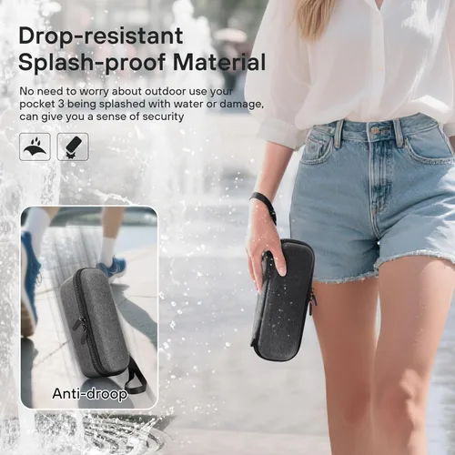 Vista 3 de STARTRC PHOTO Estuche de transporte de doble capa para DJI Osmo Pocket 3/para Xtra Muse, bolsa de almacenamiento dura portátil ligera con correa