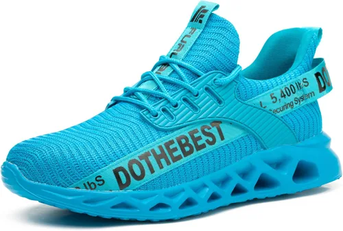 Vista 27 de Furuian - Tenis con punta de acero para hombres y mujeres, zapatos de seguridad ligeros, cómodos, a prueba de pinchazos, zapatos de trabajo