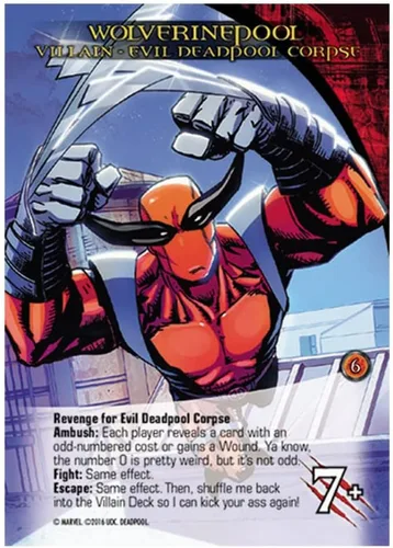 Vista 4 de Expansión para juego de mesa del legendario personaje de Marvel Deadpool (idioma español no garantizado)