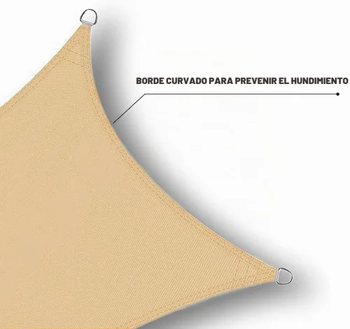 Vista 4 de SUNNY GUARD - Toldo impermeable de 6.5' x 10' rectangular, con bloqueo UV, para exteriores, color arena, para patio, terraza, jardín, actividades al